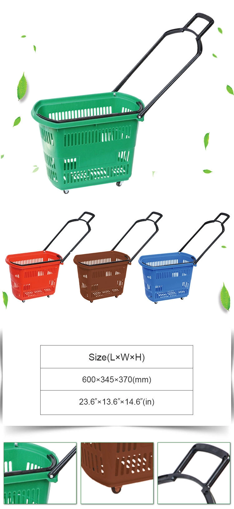 Wholesale Retail Grocery Supermarket Plastic Hand Held Storage Shopping Baskets for Sale