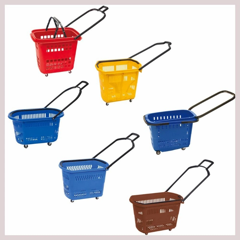 Wholesale Retail Grocery Supermarket Plastic Hand Held Storage Shopping Baskets for Sale