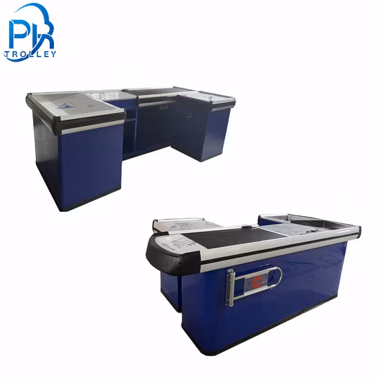 Cheap Electric of Grocery /Store/Supermarket Checkout Counter with Conveyor Belt