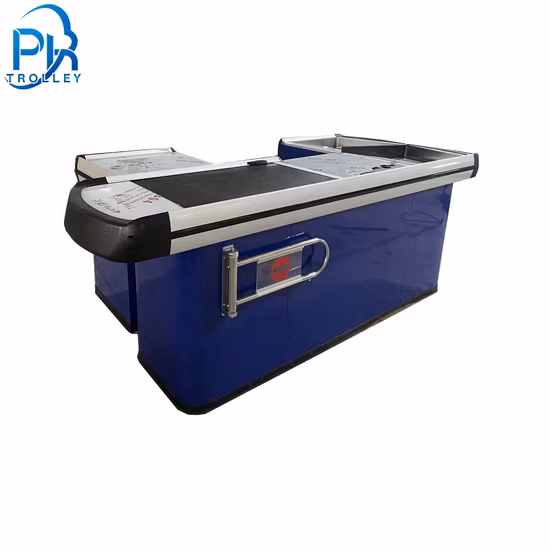 Cheap Electric of Grocery /Store/Supermarket Checkout Counter with Conveyor Belt