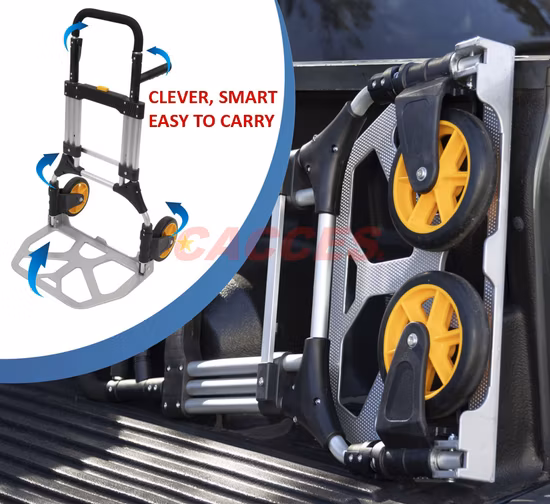 Aluminum Ladder Cart / Trolley for Supermarket Goods Replenishment