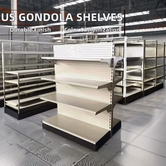 Metal Grocery Store Gondola Supermarket Shelf
