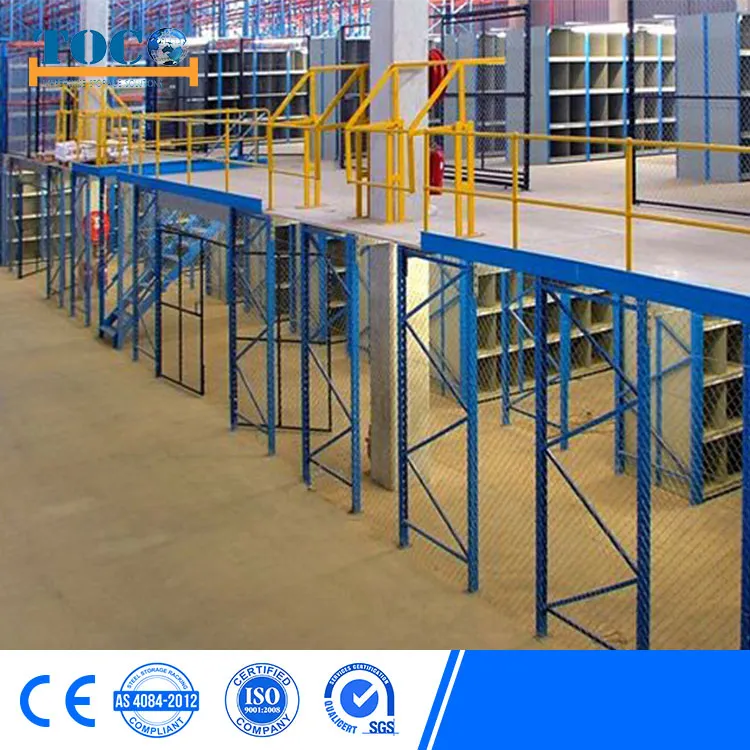 New Industrial Storage Rack System Metal Deck Floor Warehouse Mezzanine