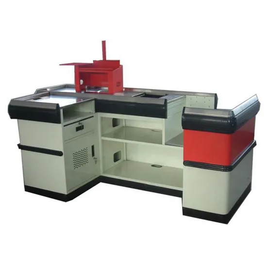 Cheap Retail Supermarket Checkout Counter Cashier Table for Sale