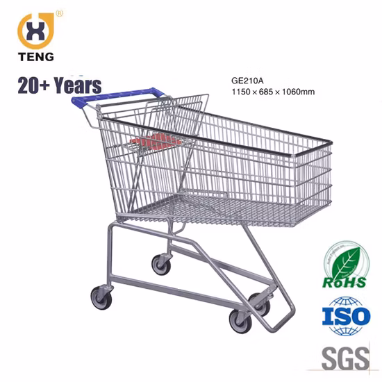 Ge80A 80L Metal Shopping Trolley for Supermarket