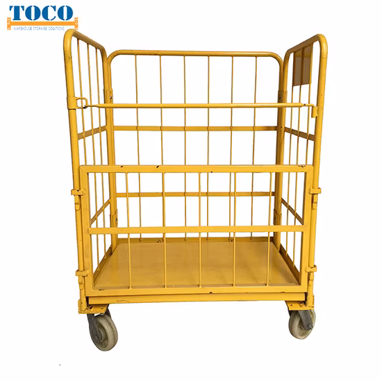 Nestable Supermarket Trolley with Handle for Courier Services